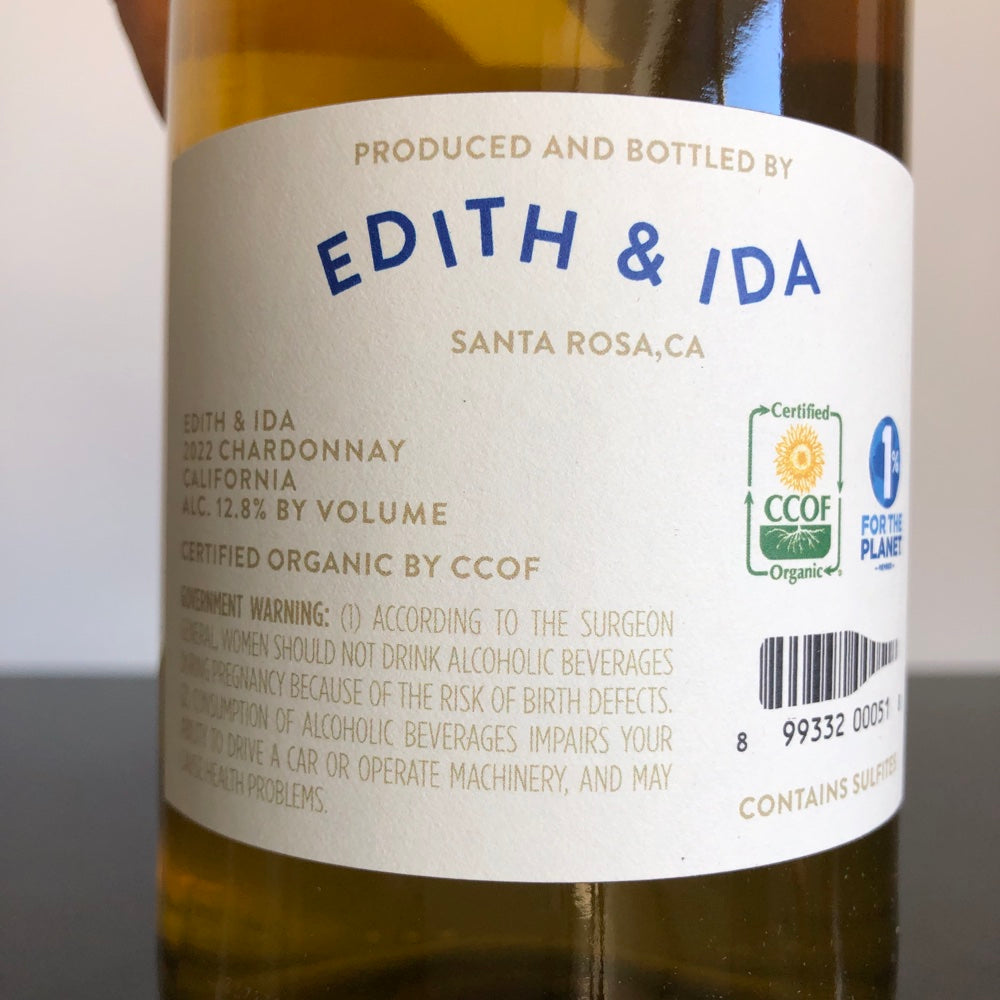 2022 Edith and Ida Chardonnay Mendocino