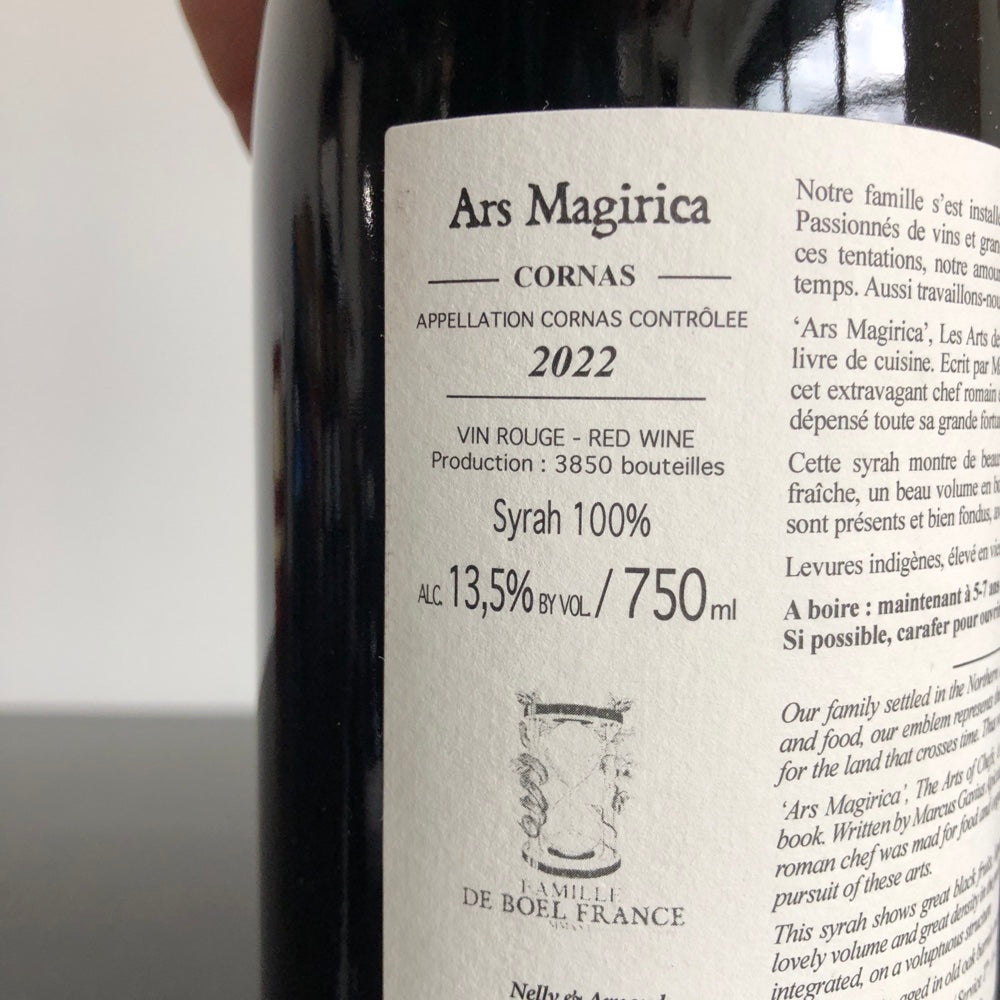 2022 Famille de Boel 'Ars Magirica' Cornas, France