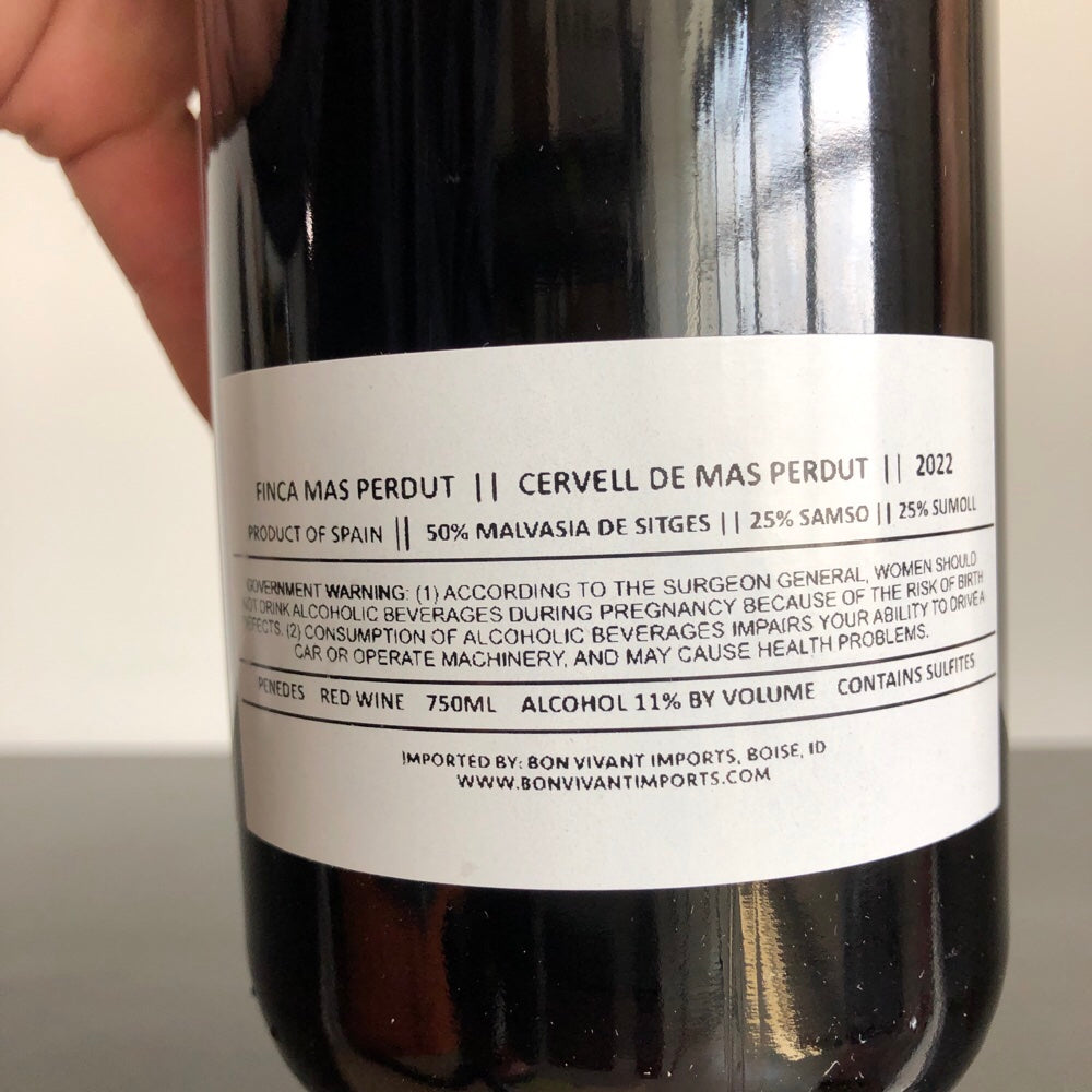 2022 Finca Mas Perdut 'Cervell de Mas Perdut' Penedes, Spain