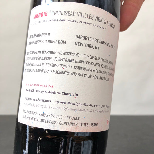 2022 Fumey Chatelain Arbois Trousseau VV, Jura, France