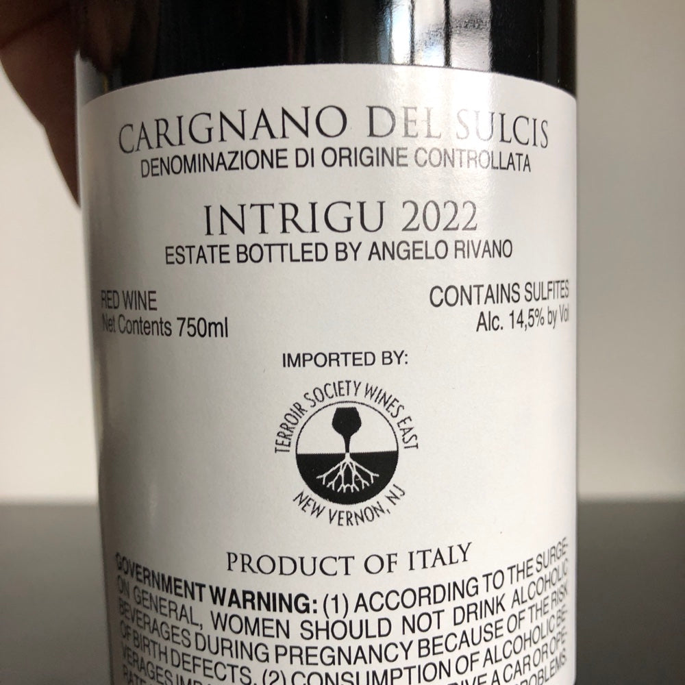 2022 Intrigu Carignano del Sulcis, Sardinia, Italy