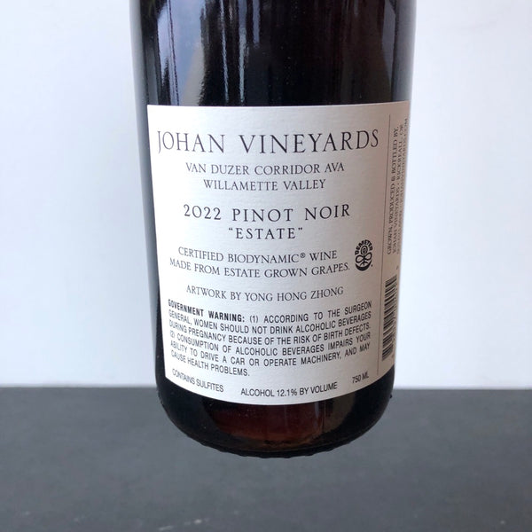 2022 Johan Vineyards Estate Pinot Noir, USA