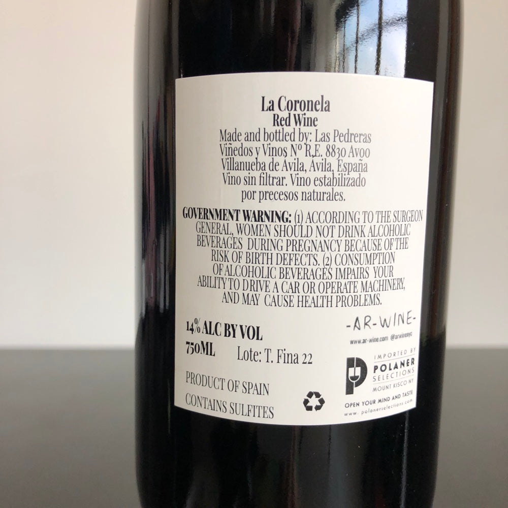 2022 Las Pedreras “La Coronela” Tinta Fina, Ribera Del Duero, Spain