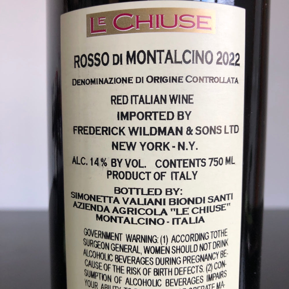 2022 Le Chiuse Rosso di Montalcino, Tuscany, Italy