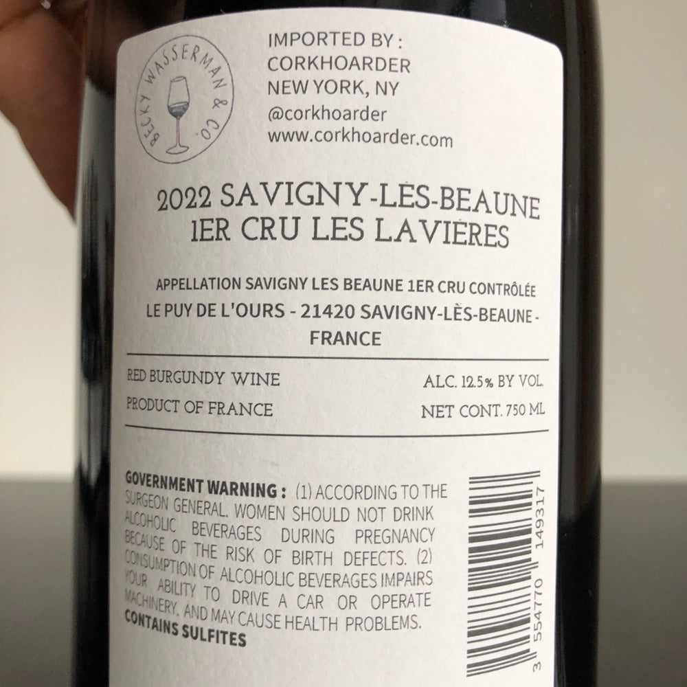 2022 Le Puy de L'Ours Savigny Lès Beaune 1er Les Lavieres, Burgundy, France