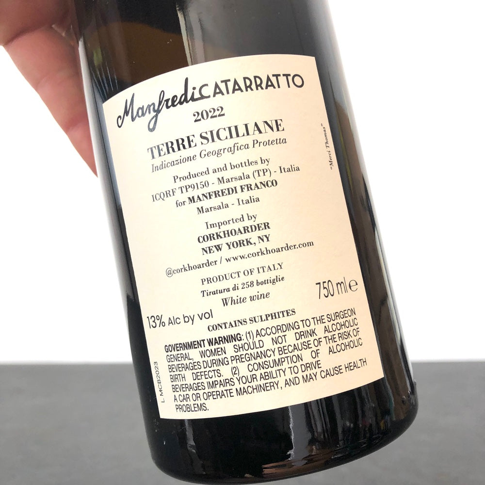 2022 Manfredi Franco 'Ferla' Catarratto Terre Siciliane IGT Sicily, Italy