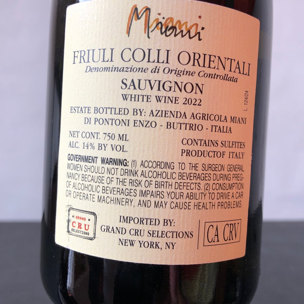 2022 Miani 'Casa Rossa' Sauvignon Colli Orientali del Friuli, Friuli-Venezia Giulia, Italy