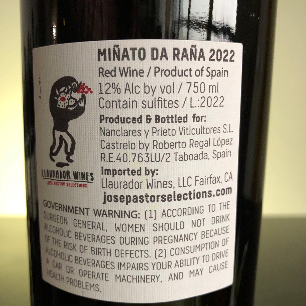 2022 Nanclares y Prieto 'Minato da Rana' Tinto, Ribeira Sacra, Spain