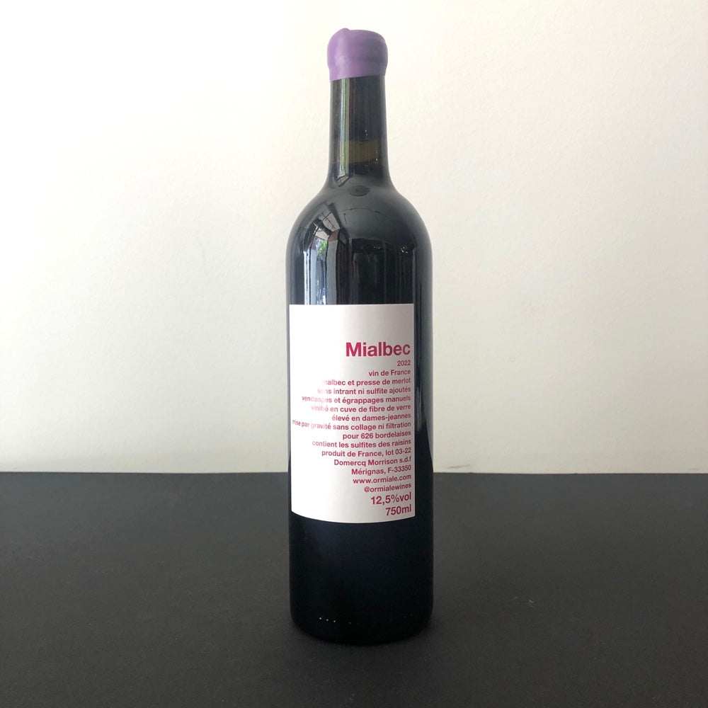 2022 Ormiale, 'Mialbec' Bordeaux Superieur, France