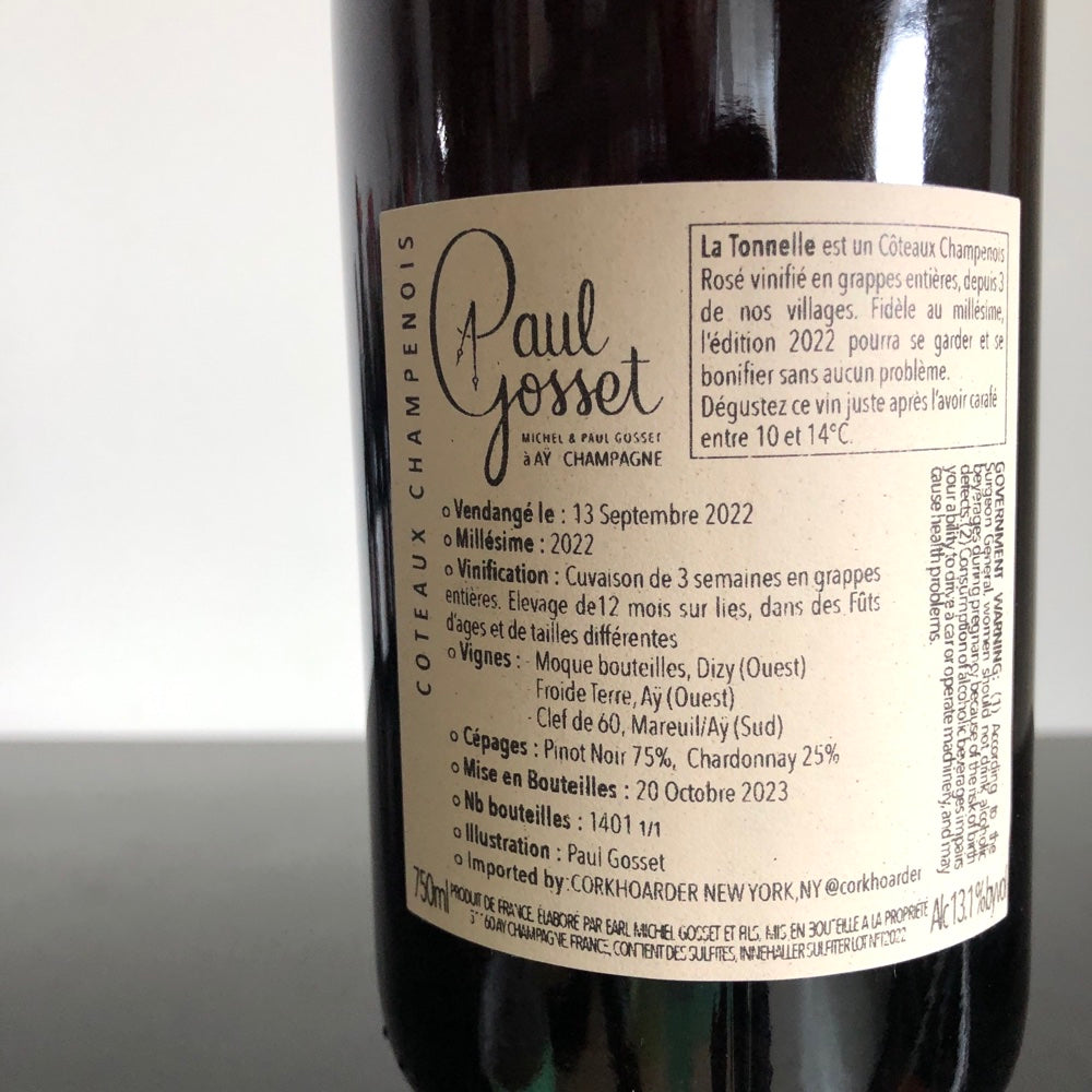 2022 Paul Gosset 'La Tonnelle' Coteaux Rouge, Champagne, France