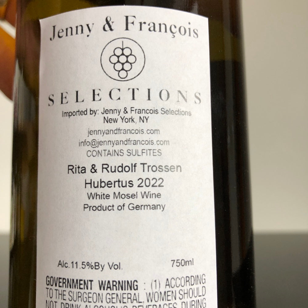 2022 Rita & Rudolf Trossen 'Hubertus' Purus Riesling Trocken, Mosel, Germany