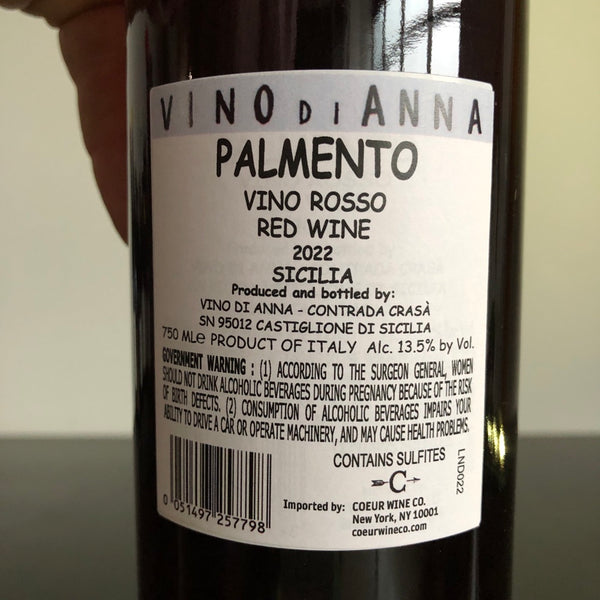 2024 Vino di Anna 'Palmento' Rosso, Sicily, Italy