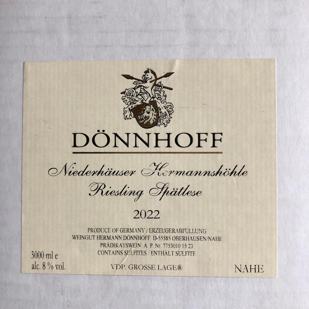 2022 Weingut Donnhoff Niederhauser Hermannshohle Riesling Spatlese 3L Nahe, Germany