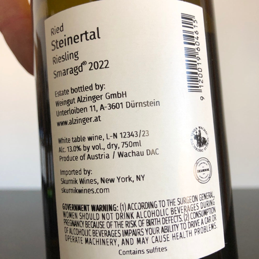 2022 Weingut Leo Alzinger Loibner Steinertal Riesling Smaragd, Wachau, Austria