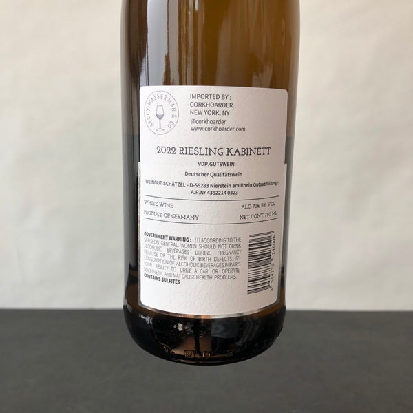 2022 Weingut Schatzel Kabinett Riesling, Rheinhessen, Germany