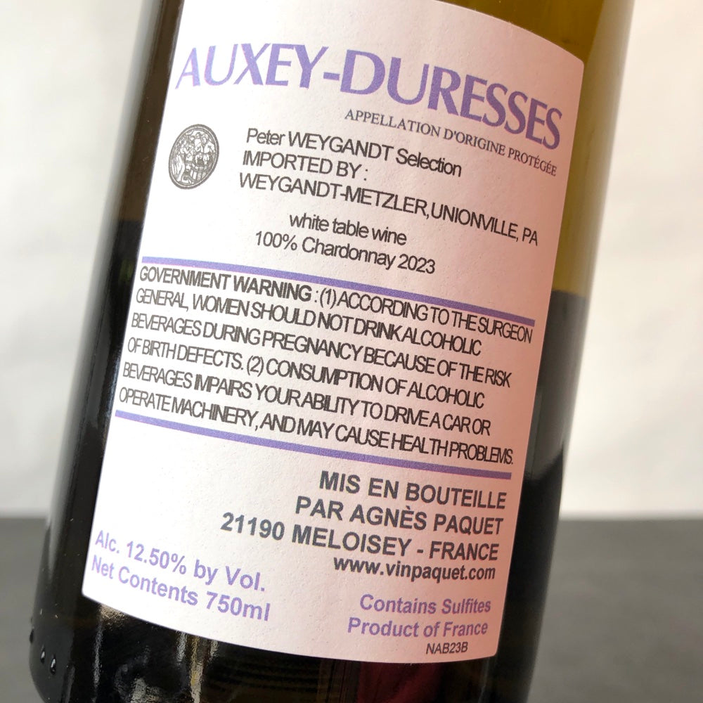 2023 Agnes Paquet Auxey-Duresses Les Hoz Blanc, Cote de Beaune, France
