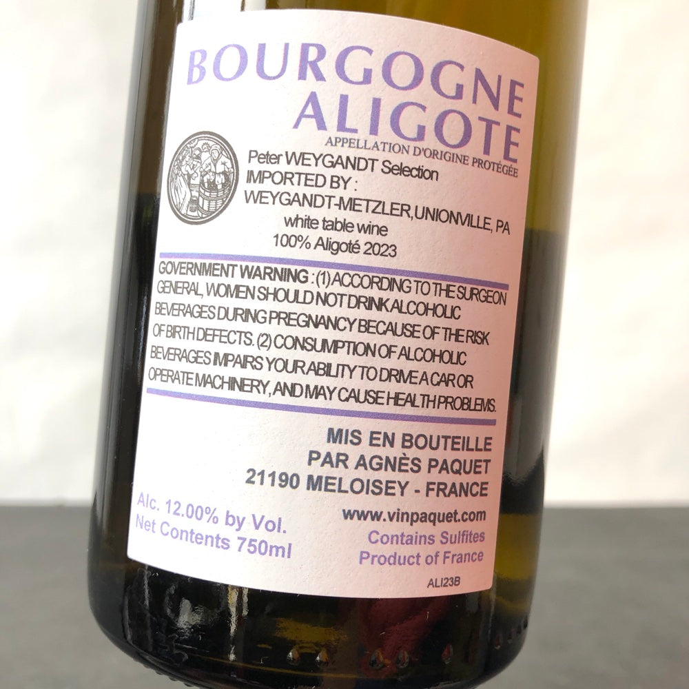 2023 Agnes Paquet Bourgogne Aligote Le Clou et la Plume, Burgundy, France