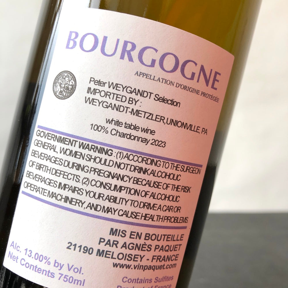 2023 Agnes Paquet Bourgogne Chardonnay Burgundy, France
