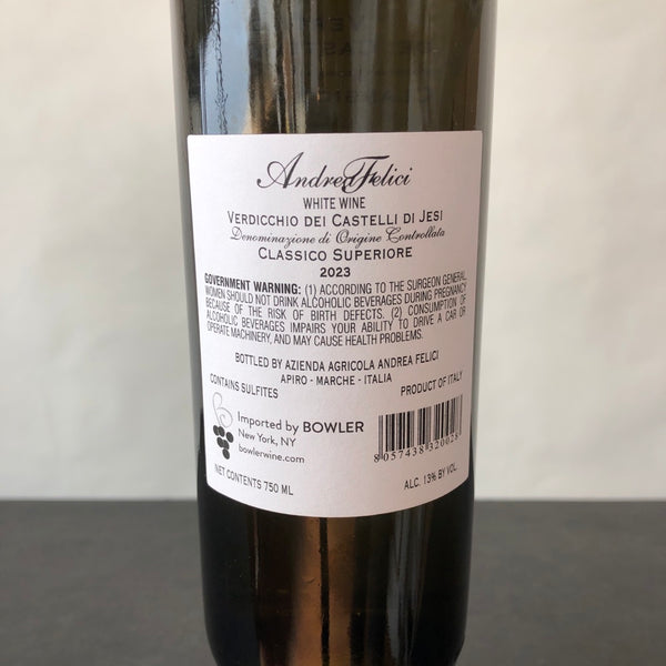 2023 Andrea Felici Verdicchio dei Castelli di Jesi Classico Superiore, Marche, Italy
