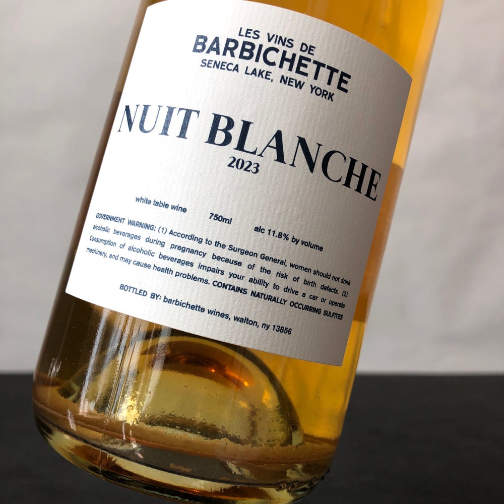 2023 Barbichette, Nuit Blanche Skin-Contact Riesling, Seneca Lake, New York