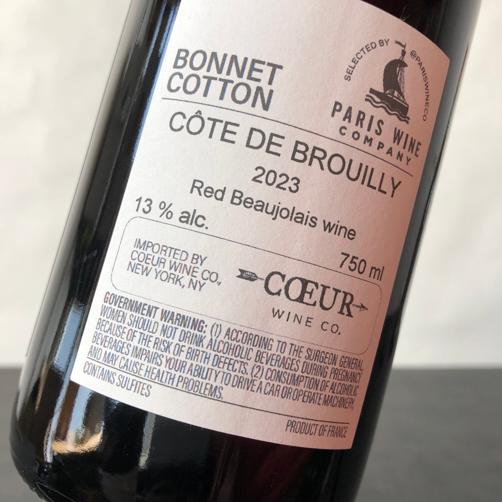 2023 Bonnet-Cotton, Cote de Brouilly '100% Cotton', Beuajolais, France