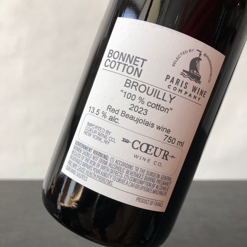 2023 Bonnet Cotton, Brouilly 100% Cotton, Beaujolais, France