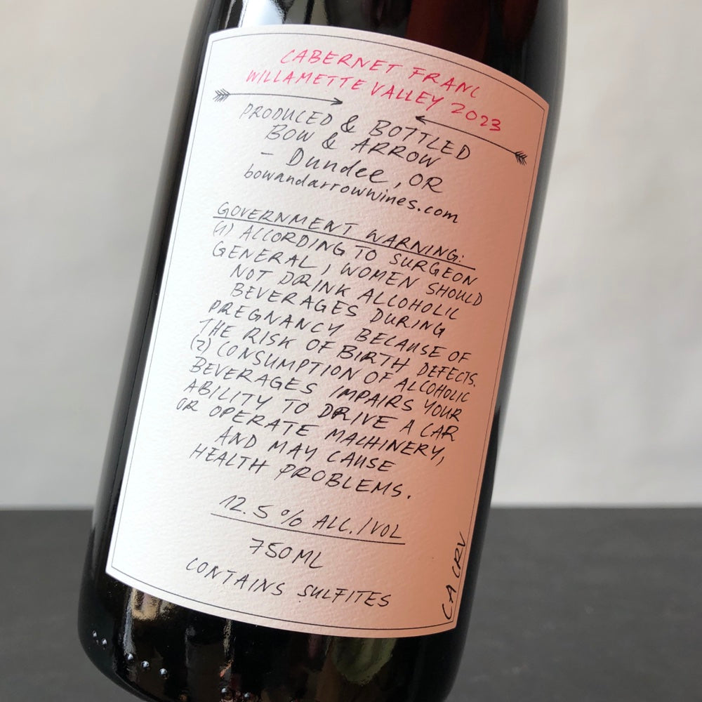 2023 Bow & Arrow Cabernet Franc Willamette Valley, Oregon