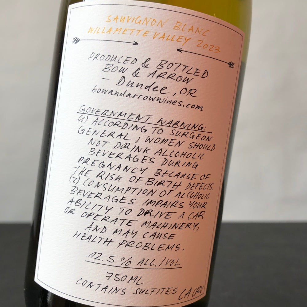2023 Bow & Arrow Sauvignon Blanc Willamette Valley, USA