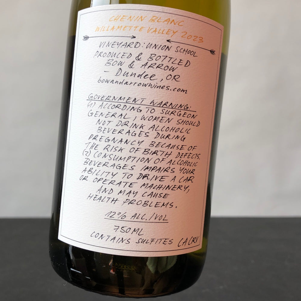 2023 Bow & Arrow Union School Willamette Valley Chenin Blanc Willamette Valley, USA