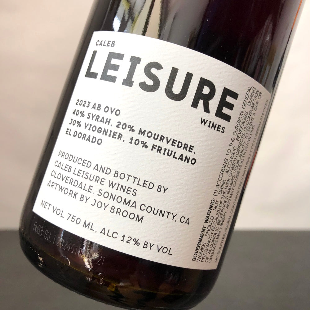 2023 Caleb Leisure Wines 'Ab Ovo' El Dorado, USA