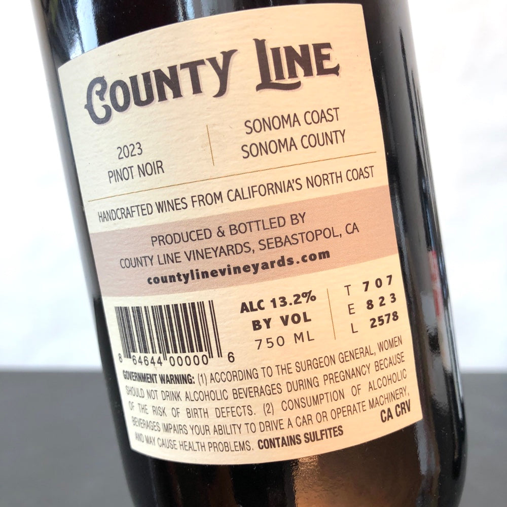 2023 County Line Pinot Noir, Sonoma Coast, USA