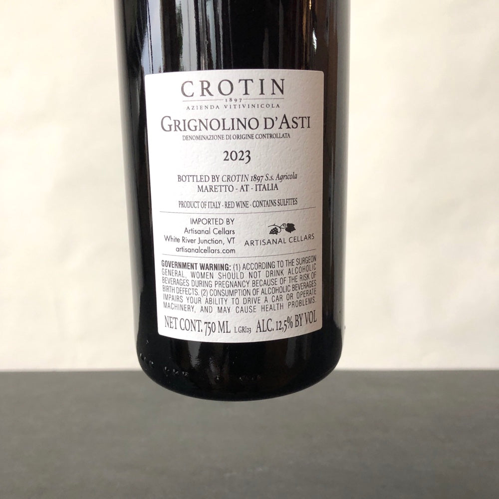 2023 Crotin 1897 'San Patelu' Grignolino d'Asti, Piedmont, Italy