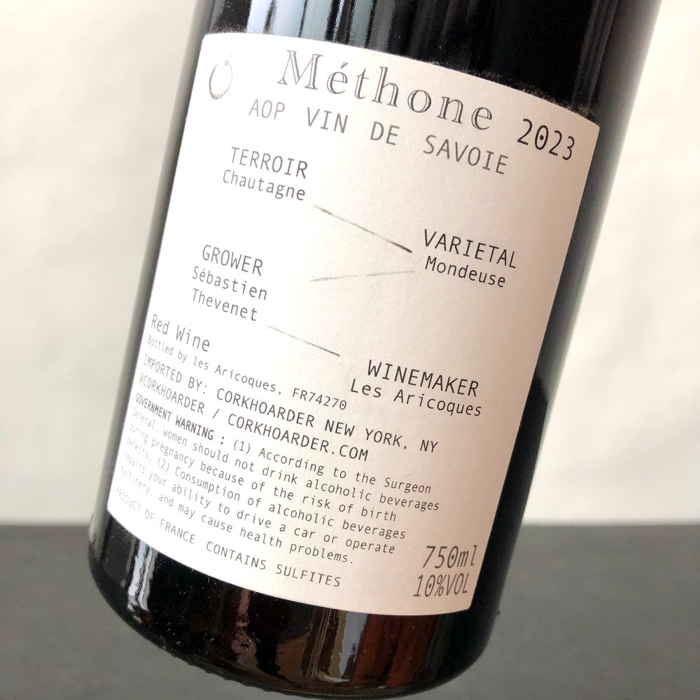2023 Domaine Les Aricoques, Methone Chautagne Mondeuse, Vin de Savoie