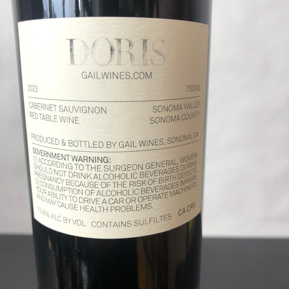 2023 Gail Wines 'Doris' Cabernet Sauvignon Sonoma Valley, USA