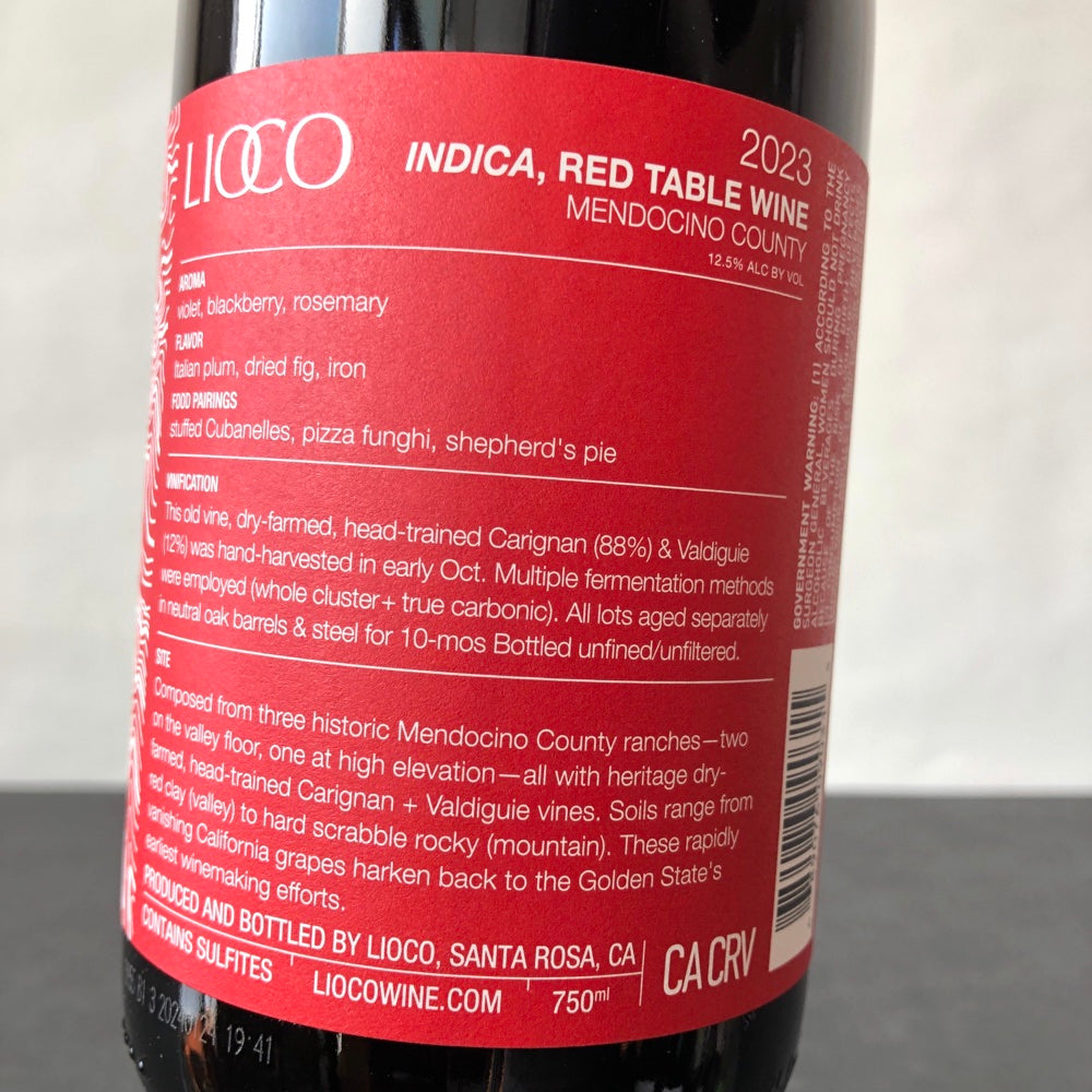 2023 Lioco, Red Table Wine 'Indica', Mendocino County, USA