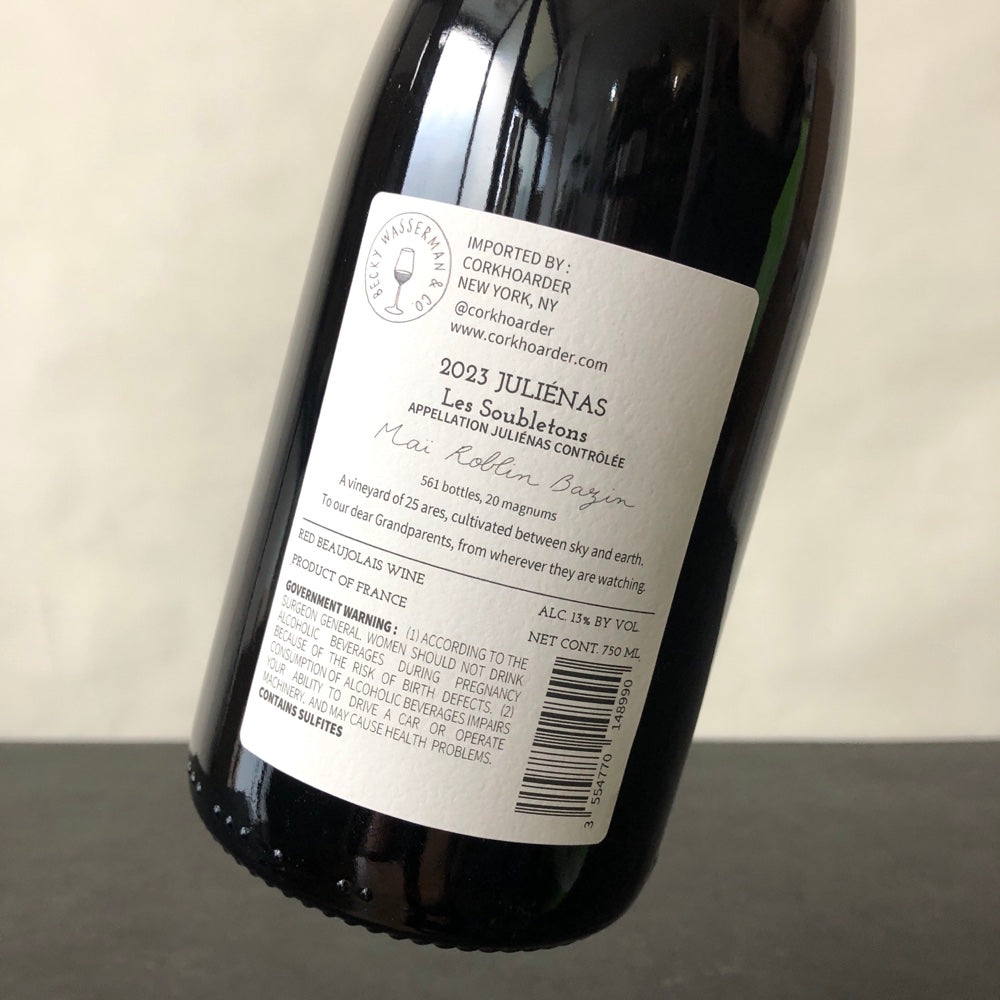 2023 Mai Roblin-Bazin, Juliénas 'Les Soubletons', Beaujolais, France