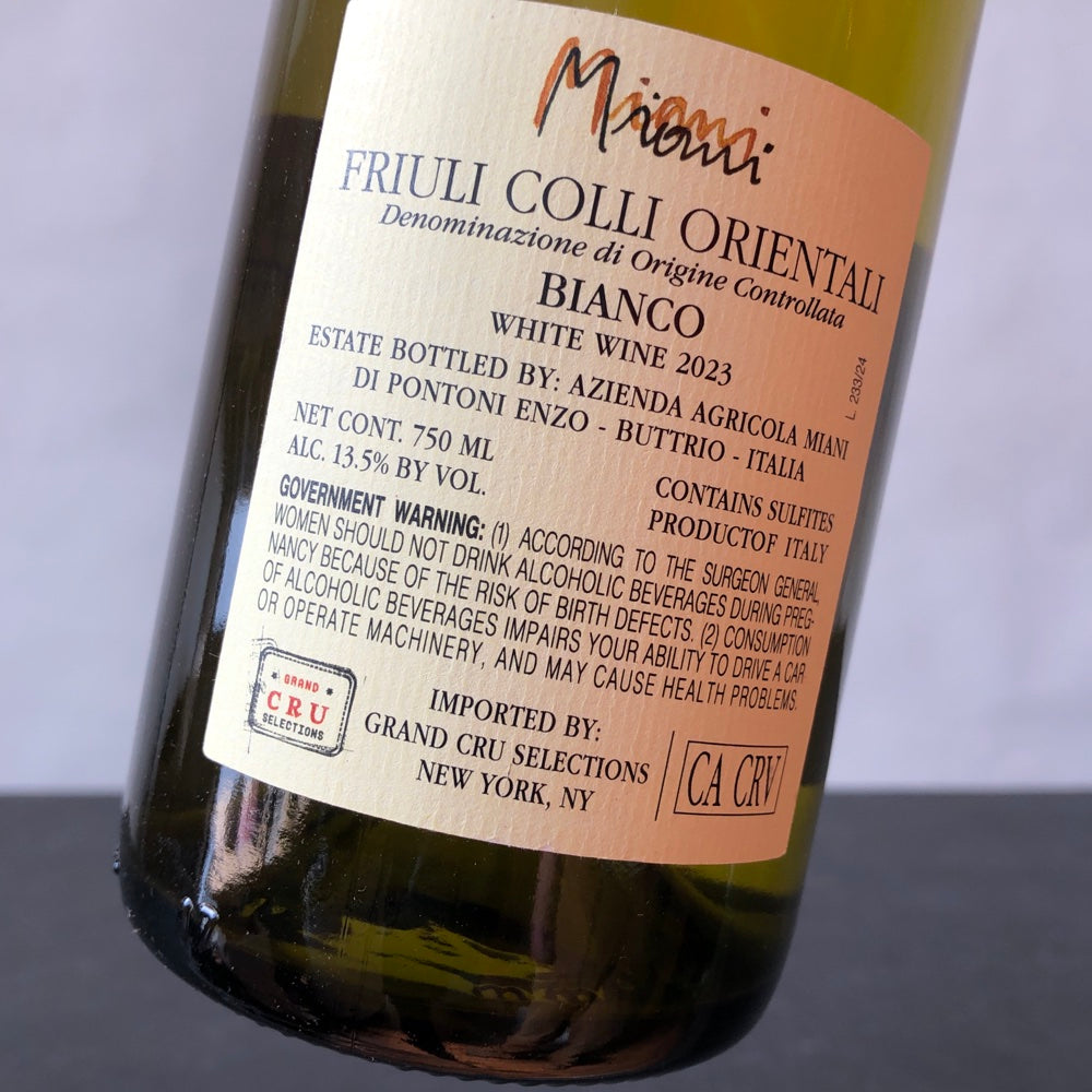 2023 Miani Colli Orientali del Friuli Bianco, Friuli-Venezia Giulia, Italy