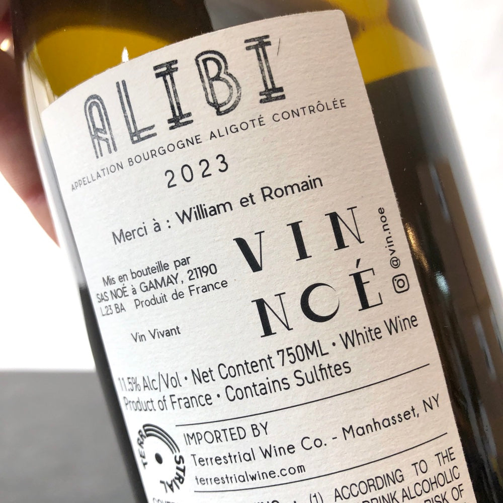 2023 Vin Noe Bourgogne Bouzeron Aligote 'Alibi', Burgundy, France