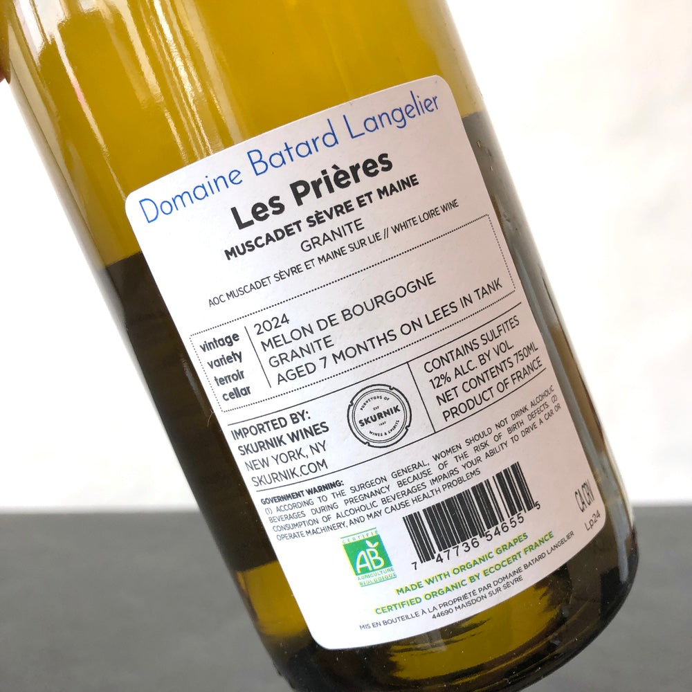 2024 Domaine Batard Langelier Muscadet Sevre-et-Maine Sur Lie 'Les Prieres', Loire, France