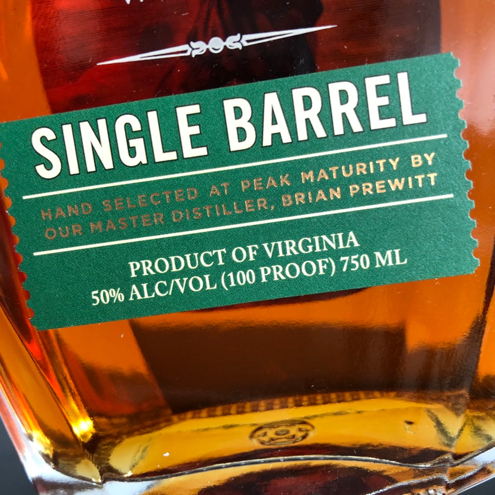 A. Smith Bowman Distillery 'John J. Bowman' Pioneer Spirit Single Barrel Virginia Straight Bourbon Whiskey Virginia, USA