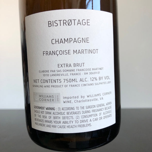 Charles Dufour (Francoise Martinot) 'Bistrotage' Extra Brut b17, Champagne, France
