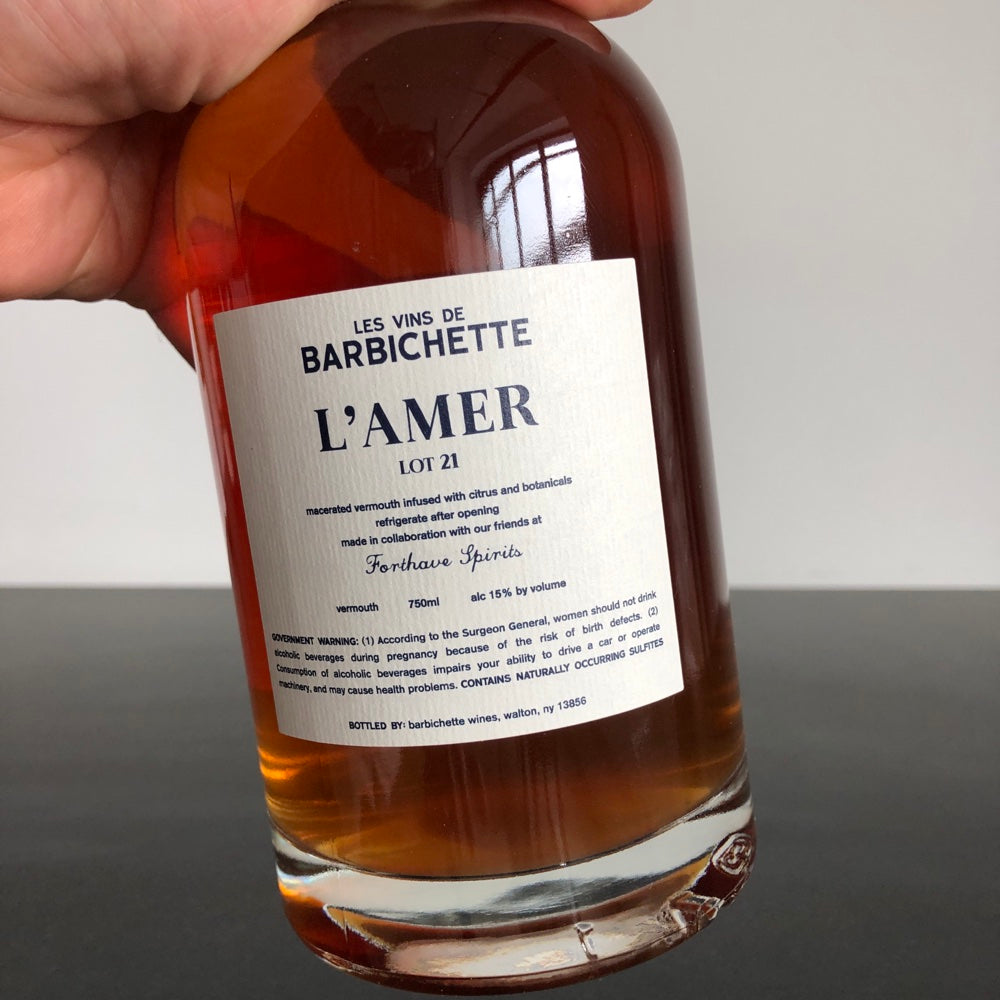 Forthave Spirits 'L'Amer', Les Vins de Barbichette Vermouth 750ml, USA