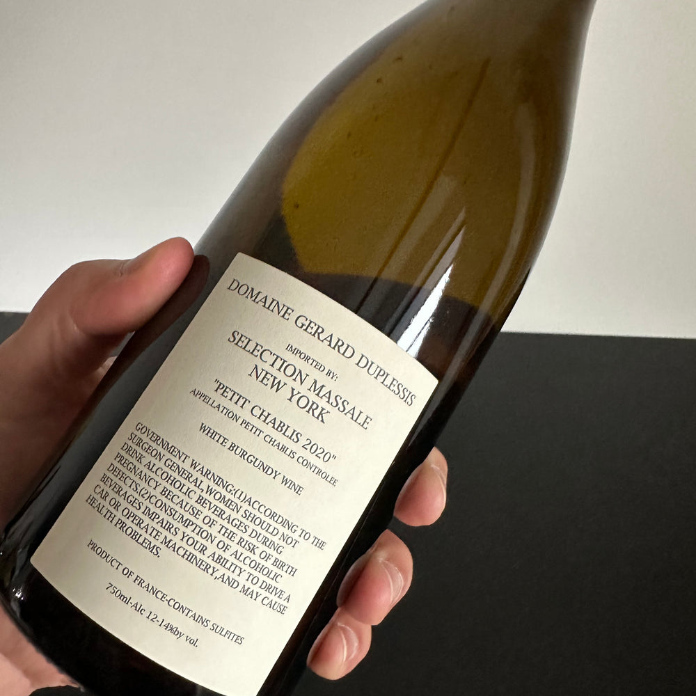 2021 Domaine Gerard Duplessis Petit Chablis, Burgundy, France