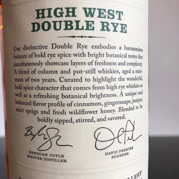 High West Double Rye