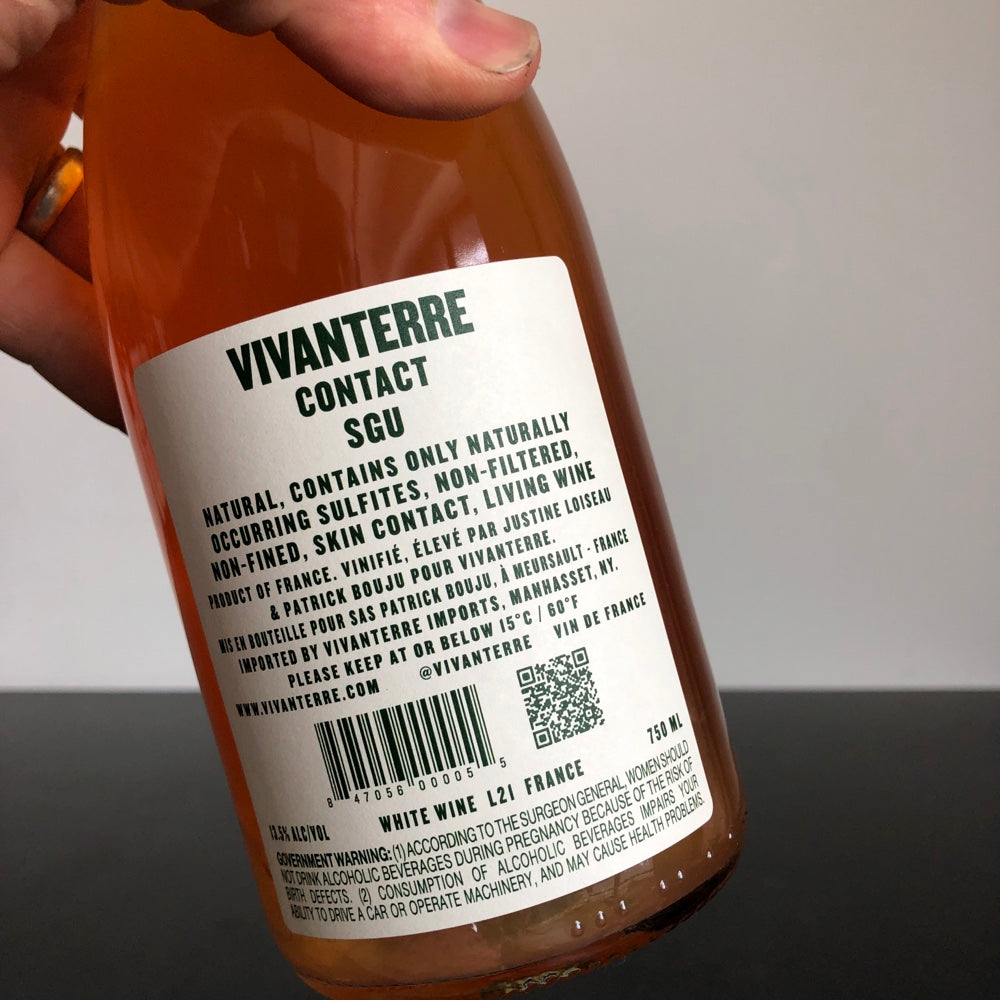 2021 Vivanterre 'SGU' Orange Contact, Vin de France