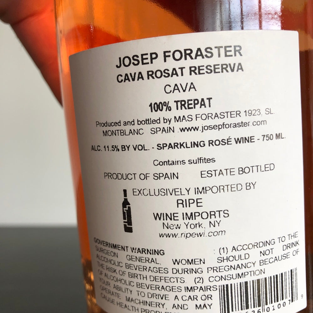 Mas Foraster 'Josep Foraster' Trepat Rosat Brut Cava Catalonia, Spain