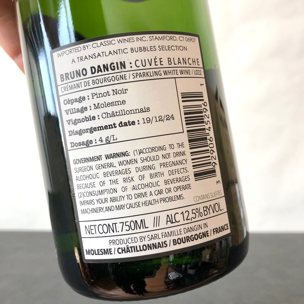 NV Domaine Bruno Dangin “Blanche” Blanc de Noirs, Cremant de Bourgogne