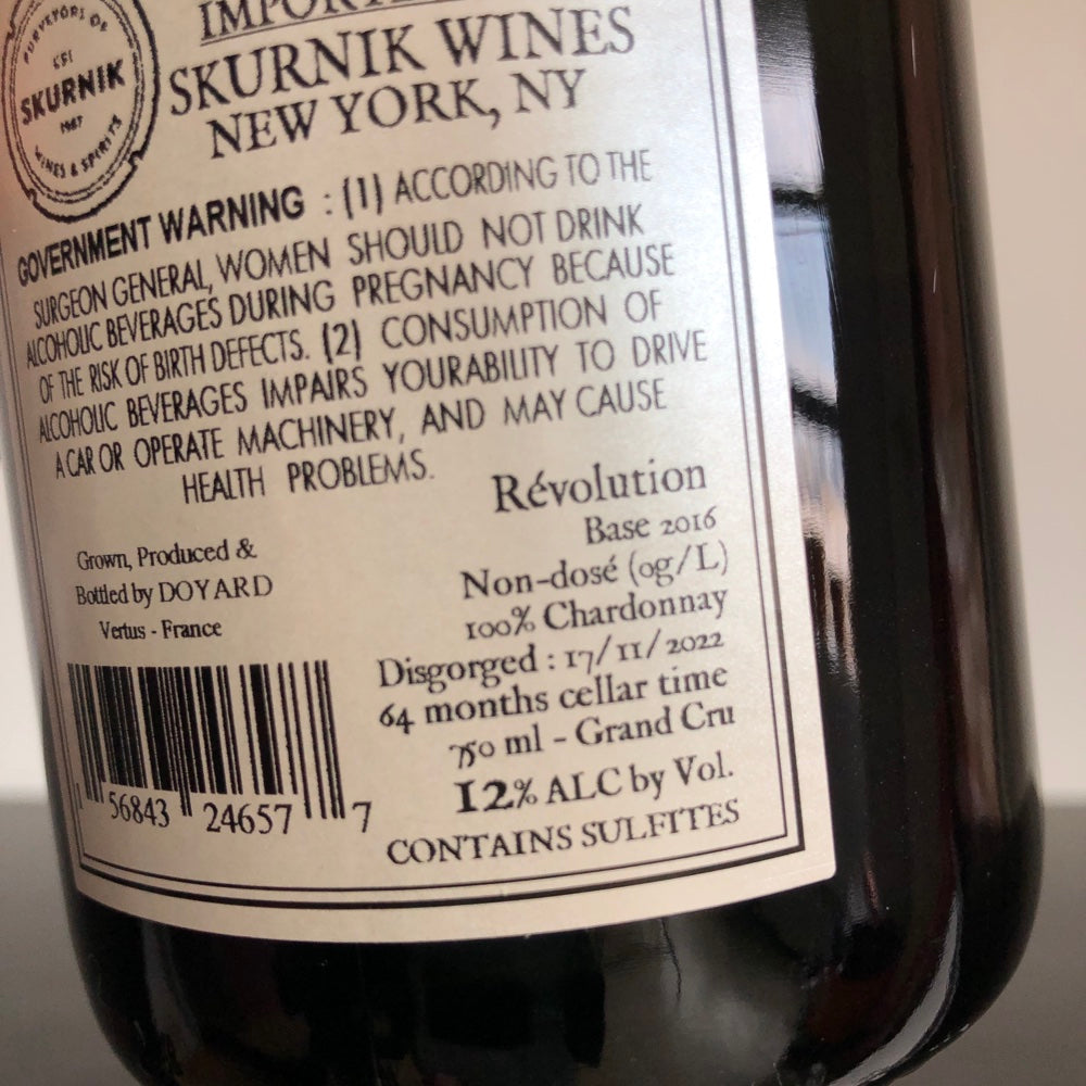 NV Doyard 'Revolution' Blanc de Blancs Grand Cru Non-Dose Champagne, France