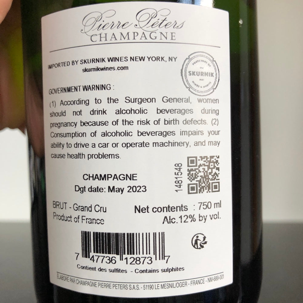 NV Pierre Peters 'Cuvee De Reserve' Blanc De Blancs Grand Cru Brut, Champagne, France Base 2020