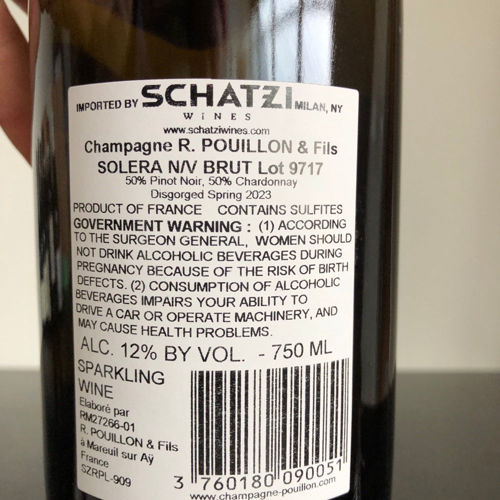 NV R. Pouillon & Fils Solera Premier Cru (1997-2017) Extra Brut, Champagne, France